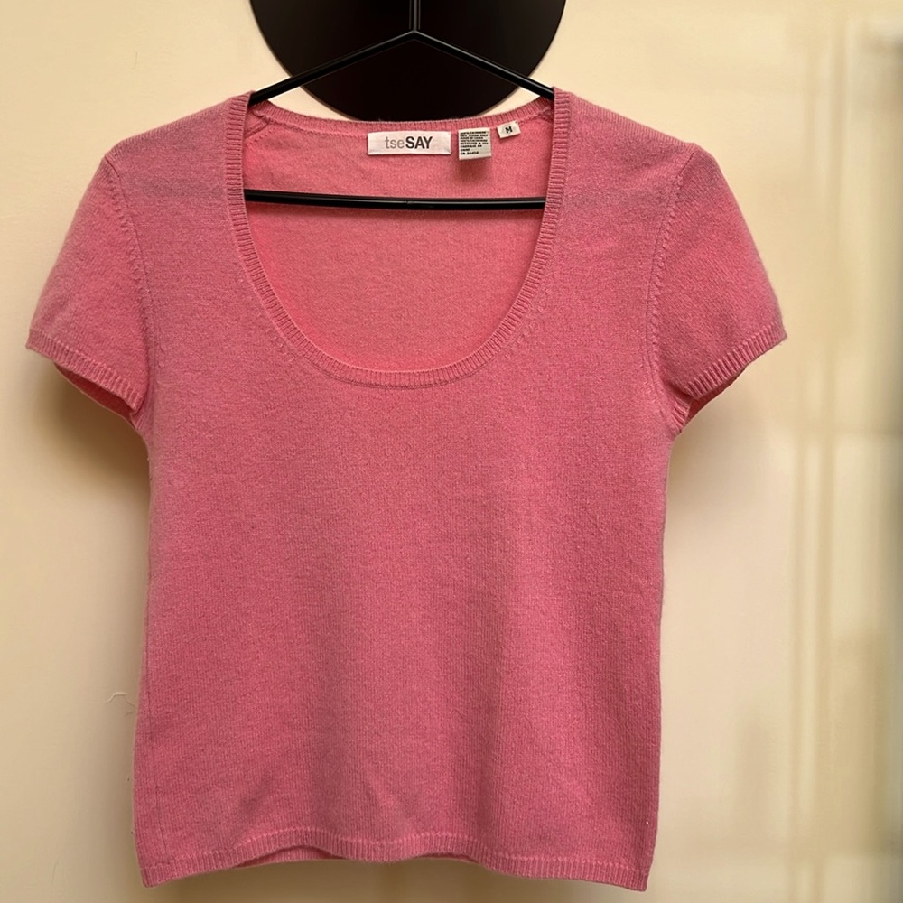 TseSAY cashmere short sleeved sweater